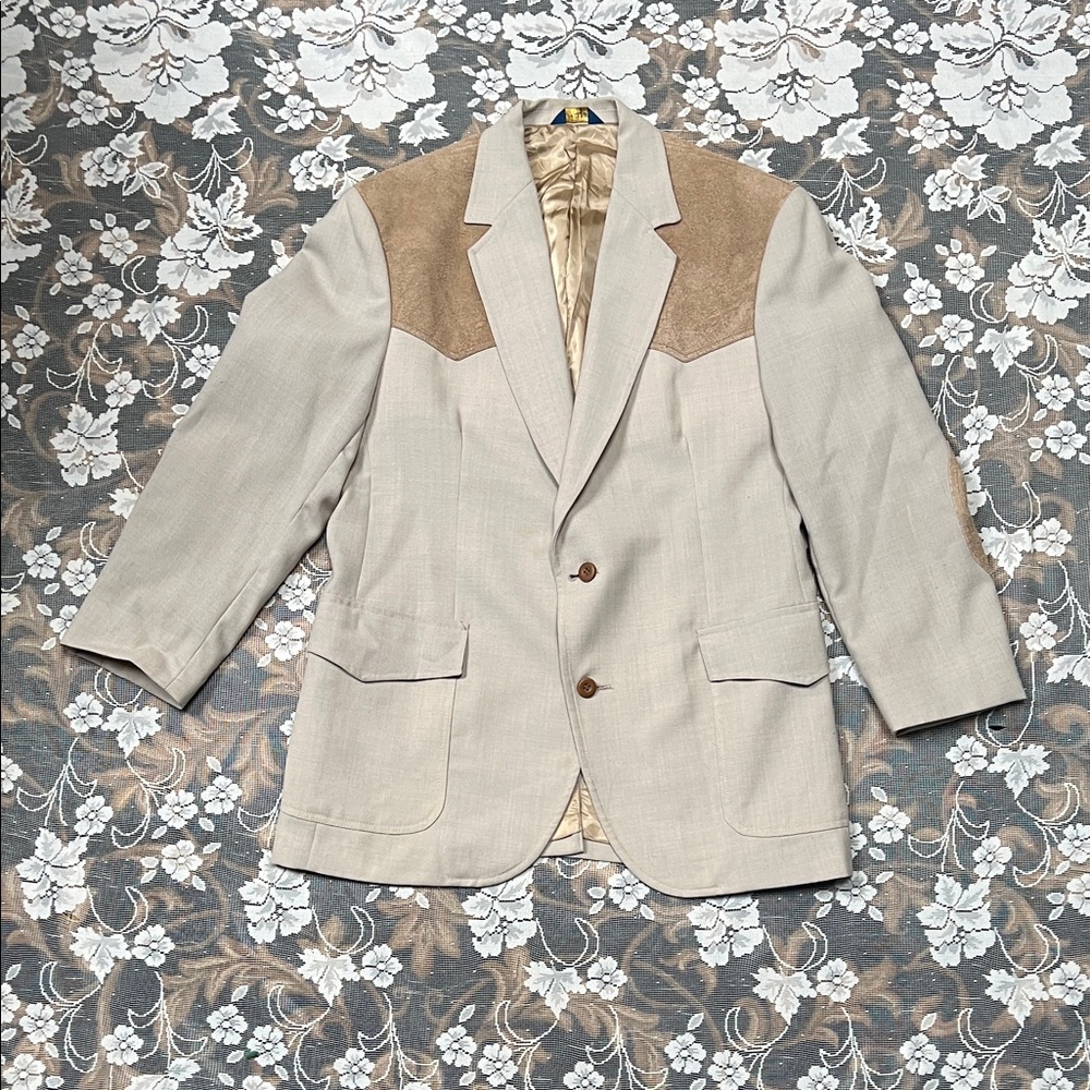 Pendleton Beige Blazer with Tan Accents